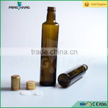 750ML dark green cooking oil glass bottle with cap