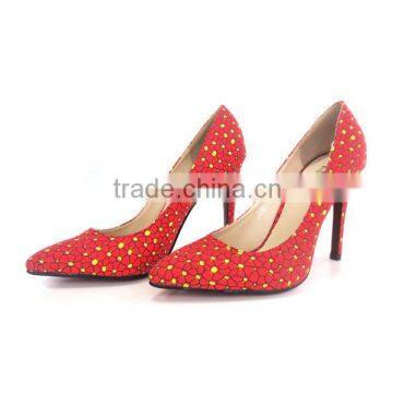 2016 Wholesale Ankara Wax High Heel Shoes/african Wax Shoes And Bags photo-2
