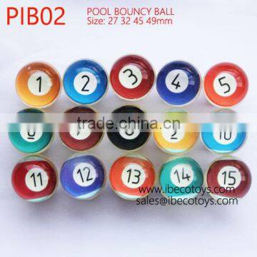 27mm picture pool ball, cheap buncing ball for kids