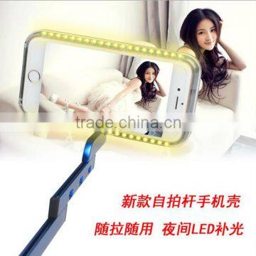 2016 New Products cell phone self-stick case with LED light and bluetooth remote control flexible bright for iPhone 6/6s /plus
