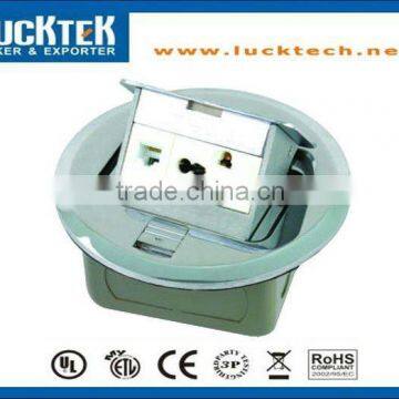 Multifunctional Mini Floor Power Socket outlet with single universal power, stainless steel material