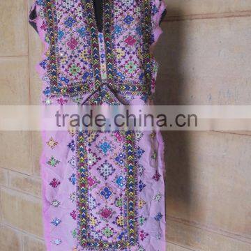 traditional pakistani dress neck designs with mirror work embroidery