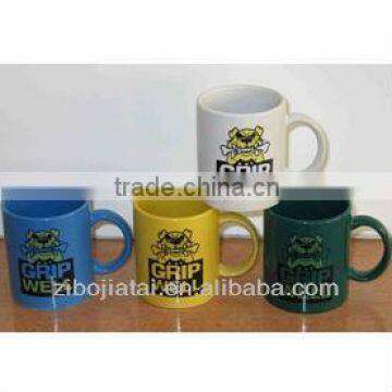 11oz Color Glazed Straight Shape Ceramic Advertising Mug