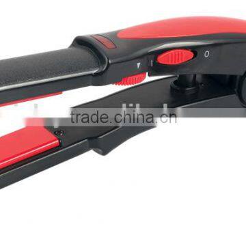 Adjustable temperature ceramic hair straightener with swivel cord