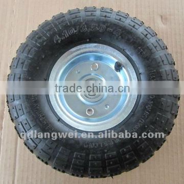 10 inch 4.10/3.50-4 hand truck galvanised rim wheel