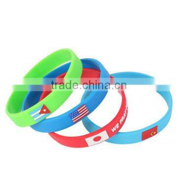 Custom Made Printing Colorful Silicon Hand Band,soft Silicon Wristband