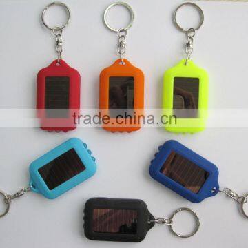 mini led solar torch keychain