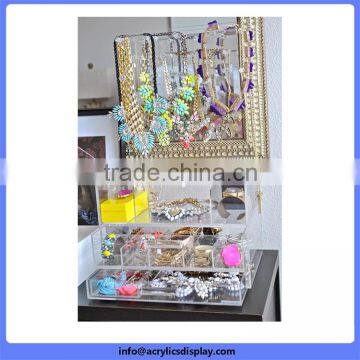 China manufacture good quality pop white acrylic jewelry display