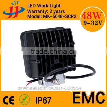 High Quality Super Bright 48 Watt Working Led Lights 12v Offroad IP67 Waterproof Led Headlight