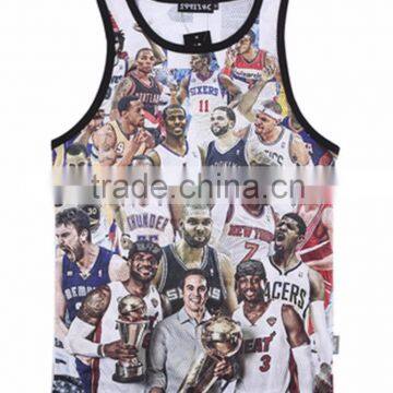 Wholesale 100% Cotton Custom Printed Mens Vest photo-6