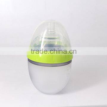 2016 hot sale BPA free safe baby innovation products silicone baby feeding bottle manufacturer