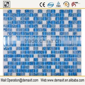 Classic Design Marble Mosaic Tile With Golden Glass , Manufacturers In China