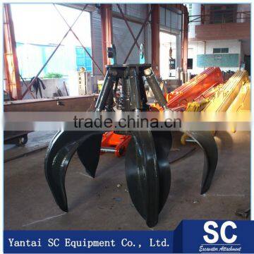 orange peel grab for scrap iron excavator used orange peel grapple bucket