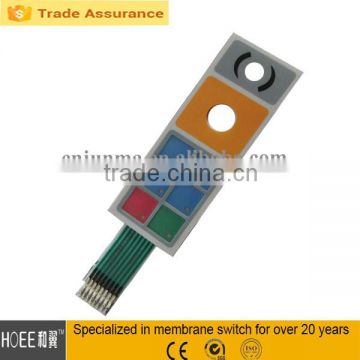 custom multi color led single membrane switch for hot sale