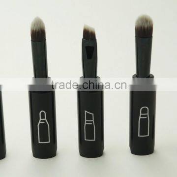 3pcs Stackable Makeup Set Plastic Handle Concealer Eyeshadow Brush