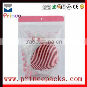 Clear customed clothes plastic packaging bag,underwear bag