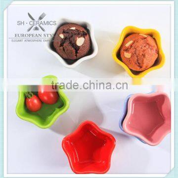 decorative ceramic creative budding bowl with polygon design