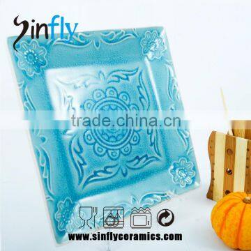 Wholesale Cheap Square Ceramic White Dinner Plate for Restaurant