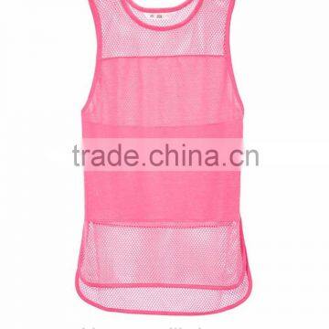 Wholesale Fitness Activewear Women's Mesh Tank Top Sexy t Shirt photo-3