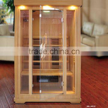 Wholesale Russian 2 person dry sauna room with tempered glass door (ISO/CE/TUV/FSC/RoHS)