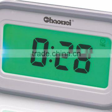 Color Changing Display LCD Clock with Calendar