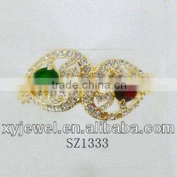 New design bracelet making with colorful rhinestone on sale golden link bracelet