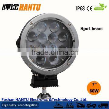 60W High beam led work light for marine/ 7 inch PMMA lens Led work light for truck ,ATVS,long vehicle,SUV/Model:HT-G06