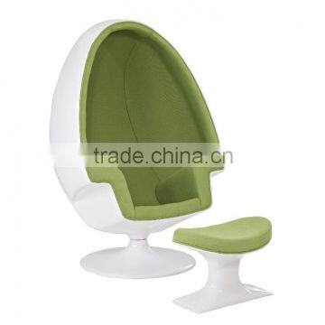 Stereo Alpha Egg Pod Speaker Chair with Ottoman