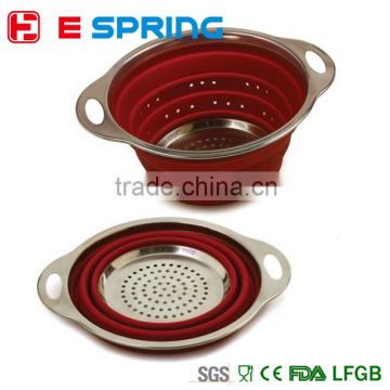 Kitchen Utensil Multifunctional Silicone Leak Sink Foldable Kitchen Strainer Basket, Folding Portable Silicone Oil Funnel