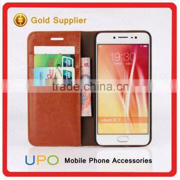 [UPO] for Vivo 2016 Leather Flip Wallet Case Leather Case for Vivo X7 photo-5