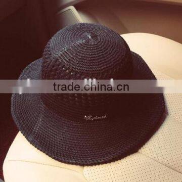 2016 Wholesale High Quality Knitted Sun Helmet Hollow Out Latest Design Ladies Summer Hat Fashion photo-3