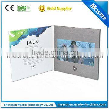 China Supplier Customized Printing 1.8" - 10" LCD Screen Video Brouchure / Promotional Gift Card With 2 GB Momery photo-3