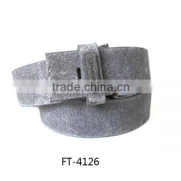 Wholesale pu gray customize pu belt