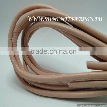 Round Leather Cords - Nappa Leather 8 mm Salmon