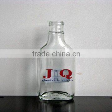 100ml flat glass spirit bottle