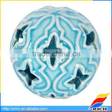 2017 New Design Multicolor Ceramic Cut Out Decorative Sphere Orb