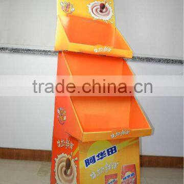 AEP advertisement floor display stand for promotion milky tea