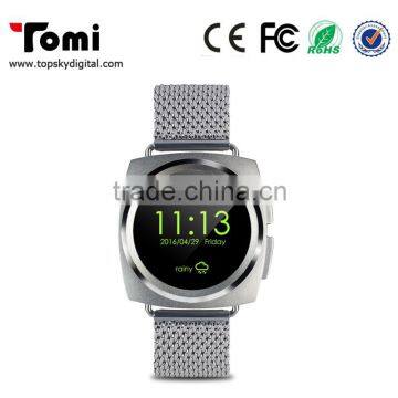 Smart Watch Metal/leather Band Bluetooth Sync to Your Phone Call,message Remind , Pedometer,sleep Monitor, TF Card Support photo-3