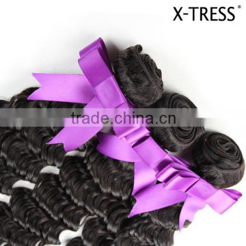 100% natural price list of deep wave unprocessed wholesale virgin brazilian human hair