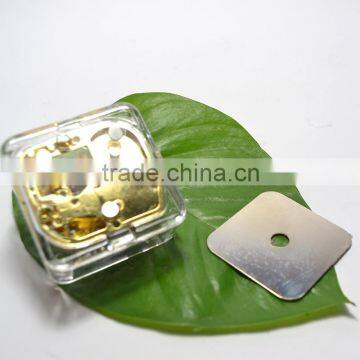 Edelweiss See-Through Wind Up Music Box Gold Plated Retro Music Box