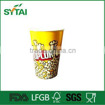 Takeaway custom logo print disposable popcorn paper cups