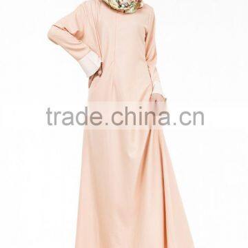 2016 New Muslim Abaya Long Dress Flare Sleeve Islamic Women Clothing photo-3