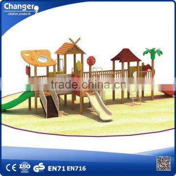 Cheap Outdoor kindergarten wooden playground