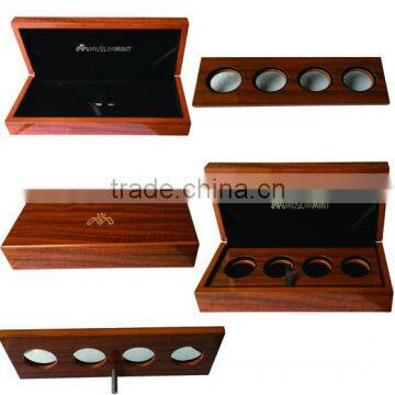 Wood Coin Presentation Cases and Display Boxes