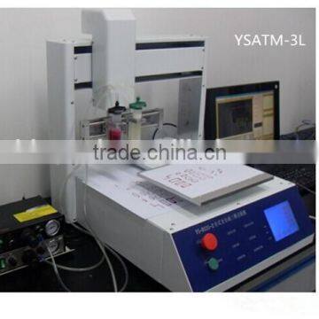 3 axis stepper motor tablet PC teach pendant control melt adhesive dispenser . AB liquid glue dispenser system -YSATM-3L