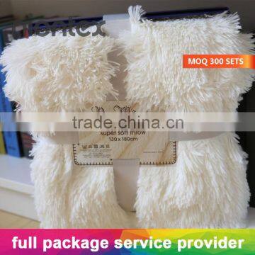 Luxury High End Ultra Brush Super Soft PV Coral Fleece Blanket Throw
