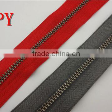 Factory direct sale soft tape metal zipper