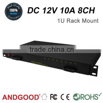 Ac to dc 12V 10A 8ways Rack Mount cctv Power Supply