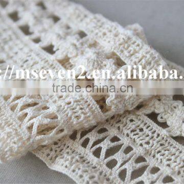 High Quality Design Lace in 7.2cm 100% Cotton Embroidery Running Yardage for Sale photo-5