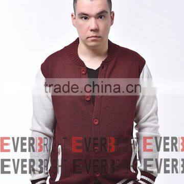 2016 OEM two colour sweater design men cardigan